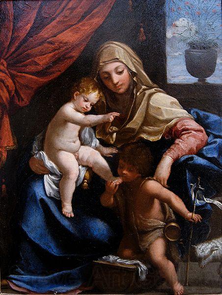 Guido Reni Madonna with Child and St. John the Baptist Germany oil painting art